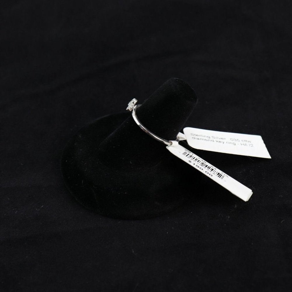 Sterling Silver, Diamon Key, Ring - H/I Size 7 - Picture 2 of 5